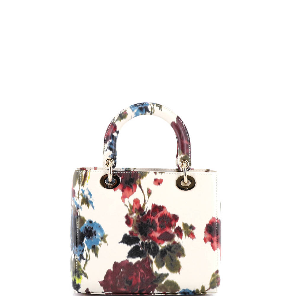 Christian Dior Medium Lady Dior Bag Floral Printed Lambskin - Picture 3 of 5